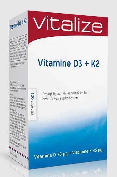 Vitalize Vitamine D3 & K2 (120 Capsules)