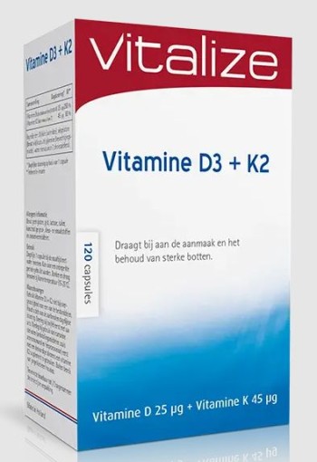 Vitalize Vitamine D3 & K2 (120 Capsules)