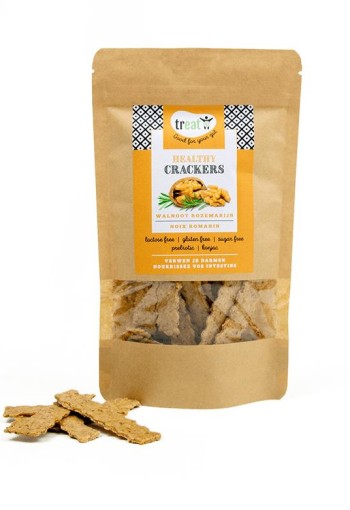 Treat Crackers walnoot rozemarijn glutenvrij (80 Gram)