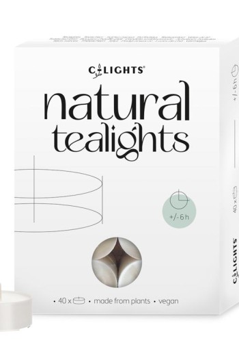 C-Lights Natuurlijke theelichtjes 6 branduren (40 Stuks)