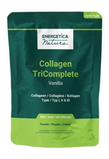 Energetica Nat Collagen tricomplete vanilla refill pack (400 Gram)
