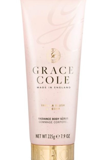 Grace Cole Vanilla blush & peony radiance body scrub (225 Gram)