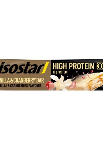 Isostar High protein 30 bar vanilla & cranberry (55 Gram)