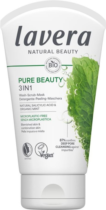 Lavera Pure beauty 3-in-1 wash scrub mask (125 Milliliter)