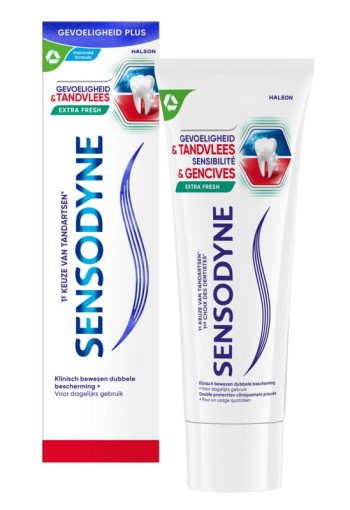 Sensodyne Tandpasta gevoeligheid & tandvlees extra fresh (75 Milliliter)