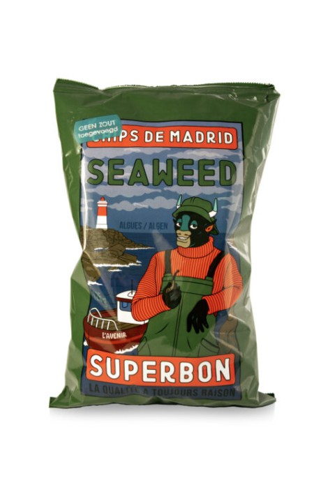 Superbon Chips met zeewier zonder toegevoegd zout (125 Gram)