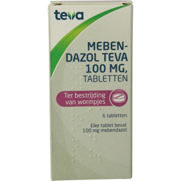 Teva Mebendazol 100mg (6 Stuks)