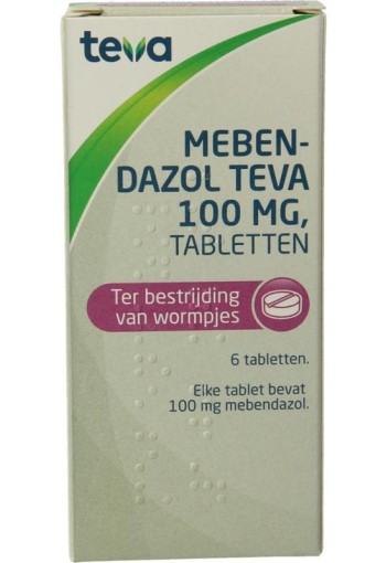 Teva Mebendazol 100mg (6 Stuks)