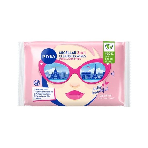 Nivea Micellair reinigingsdoekjes 3-in-1 (25 Stuks)