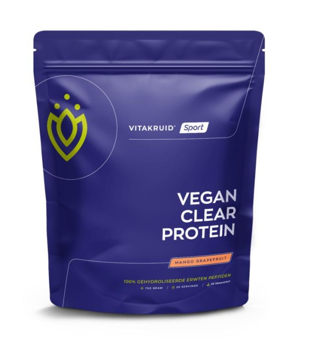 Vitakruid Vegan clear protein mango grapefruit (750 Gram)