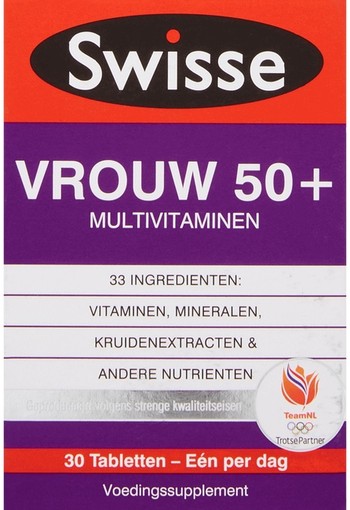 Swisse Vrouw 50+ Multivitaminen Voedingssupplement 30 stuks