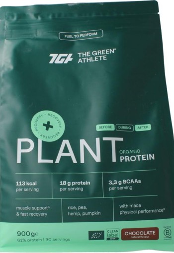 Green Athlete Plant protein choco bio (900 Gram)