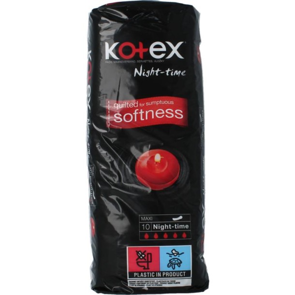 Kotex Maxi nacht (10 Stuks)