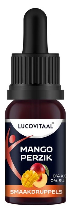 Lucovitaal Smaak druppels mango perzik (20 Milliliter)