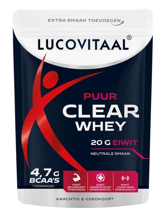 Lucovitaal Clear whey poeder puur (175 Gram)