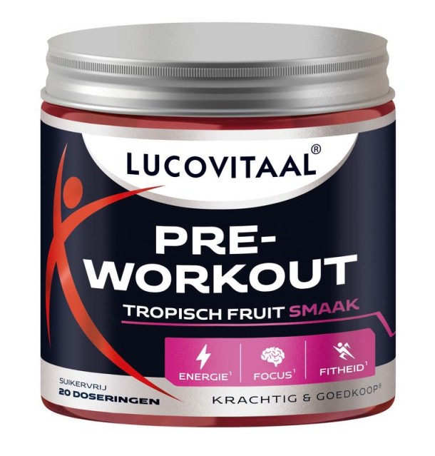 Lucovitaal Pre-workout tropisch fruit (200 Gram)