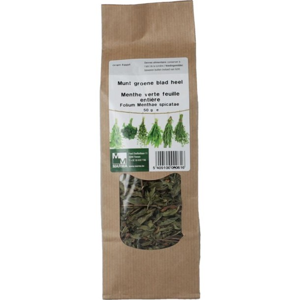 Marma Munt groene blad heel (50 Gram)