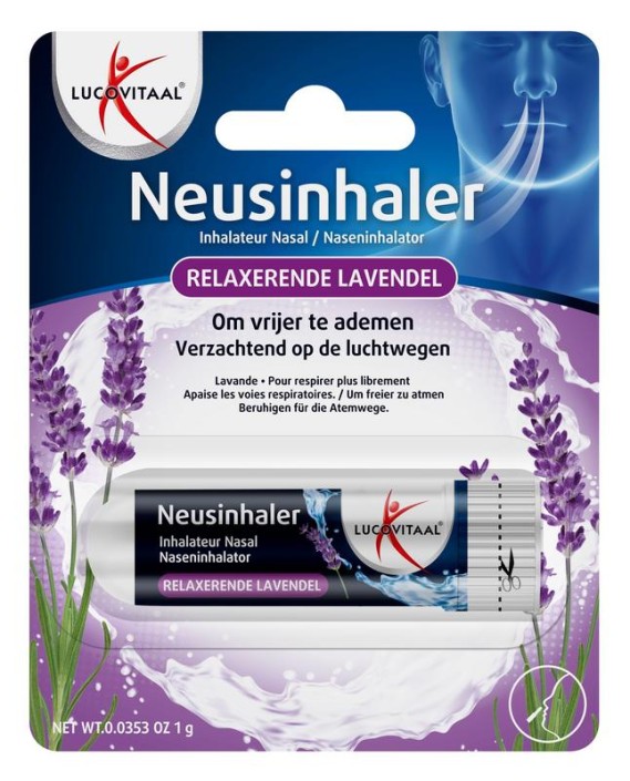 Lucovitaal Neusinhaler relaxerende lavendel (1 Stuks)