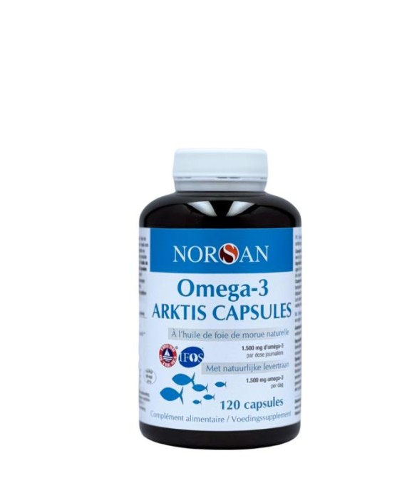 Norsan Omega-3 arktis natuurlijke levertraan (120 Capsules)