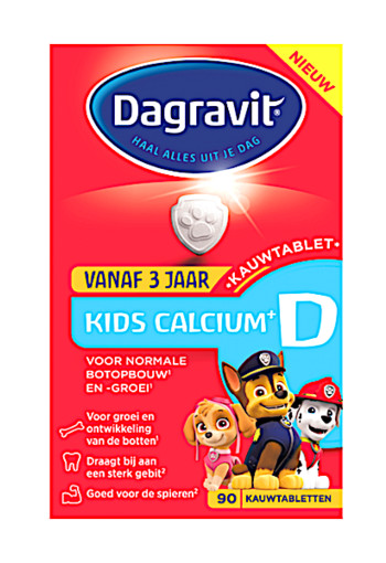 Dagravit Kids Calcium+D Kauwtabletten 90 stuks