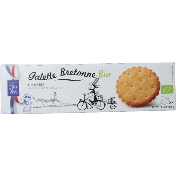 Filet Bleu Boter galettes koekjes bio (130 Gram)