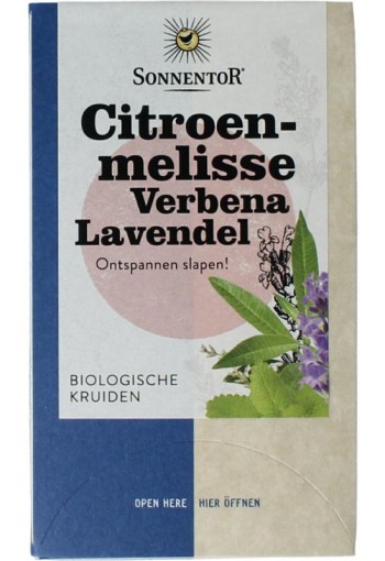 Sonnentor Citroenmelisse - verbena - lavendel bio (18 Zakjes)
