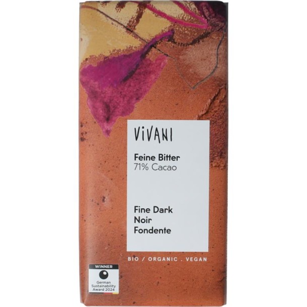 Vivani Chocolade puur 71% bio (80 Gram)