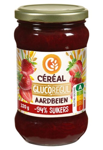Cereal Aardbeienjam minder suikers (320 Gram)