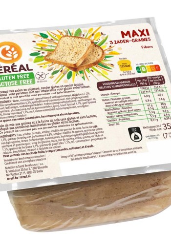 Cereal Maxi 3 zadenbrood gluten- en lactosevrij (350 Gram)