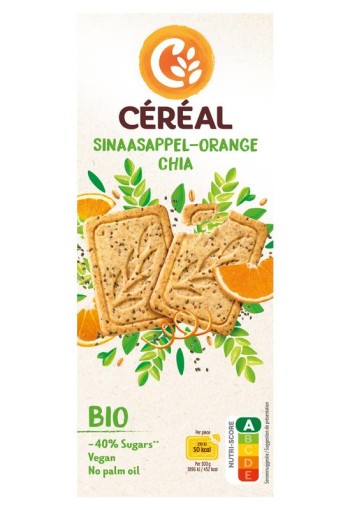 Cereal Koekjes sinaasappel chiazaad bio (132 Gram)