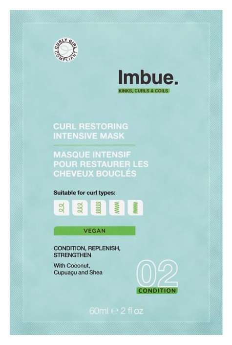 Imbue Curl restoring intensive mask sachet (60 Milliliter)