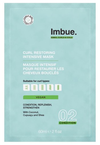 Imbue Curl restoring intensive mask sachet (60 Milliliter)