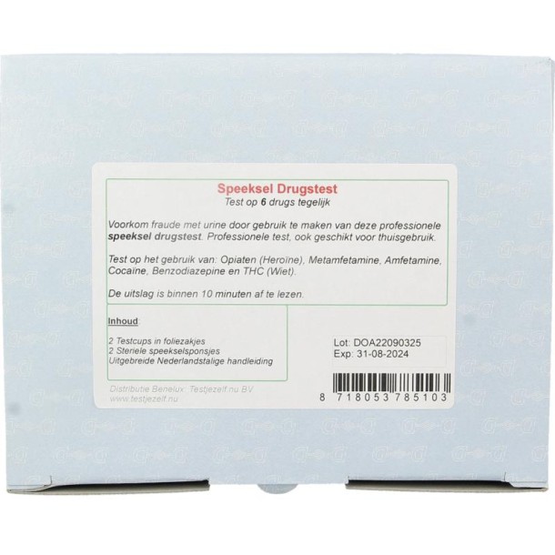 Testjezelf.nu Speeksel drugstest (2 Stuks)