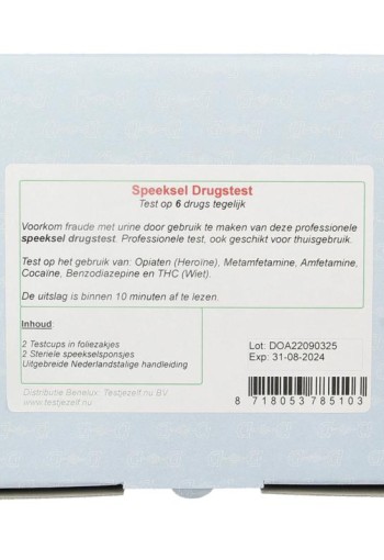 Testjezelf.nu Speeksel drugstest (2 Stuks)