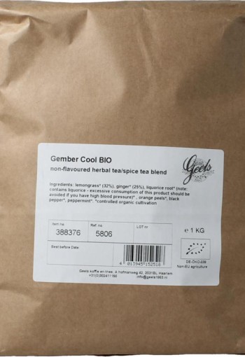 Geels Gember cool bio (1 Kilogram)