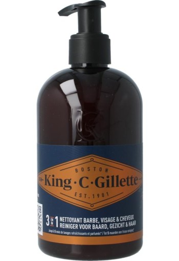 Gillette King c baard en gezichtsreiniger (350 Milliliter)