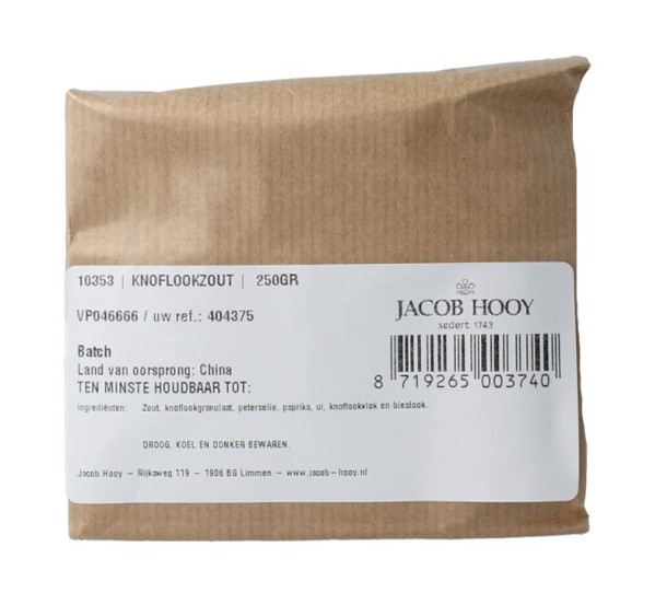 Jacob Hooy Knoflookzout (250 Gram)