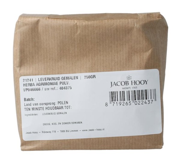 Jacob Hooy Leverkruid gemalen (250 Gram)
