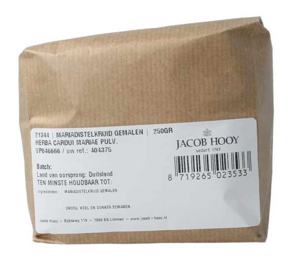 Jacob Hooy Mariadistelkruid gemalen (250 Gram)