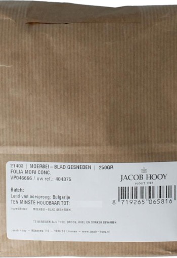 Jacob Hooy Moerbei blad gesneden (250 Gram)