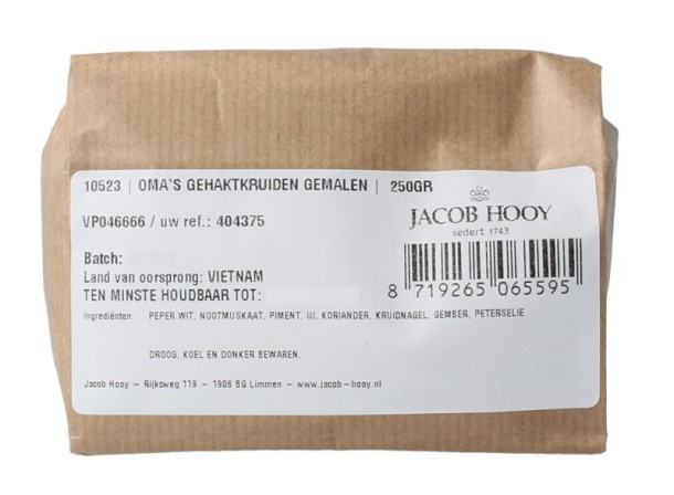 Jacob Hooy Oma's gehaktkruiden gemalen (250 Gram)
