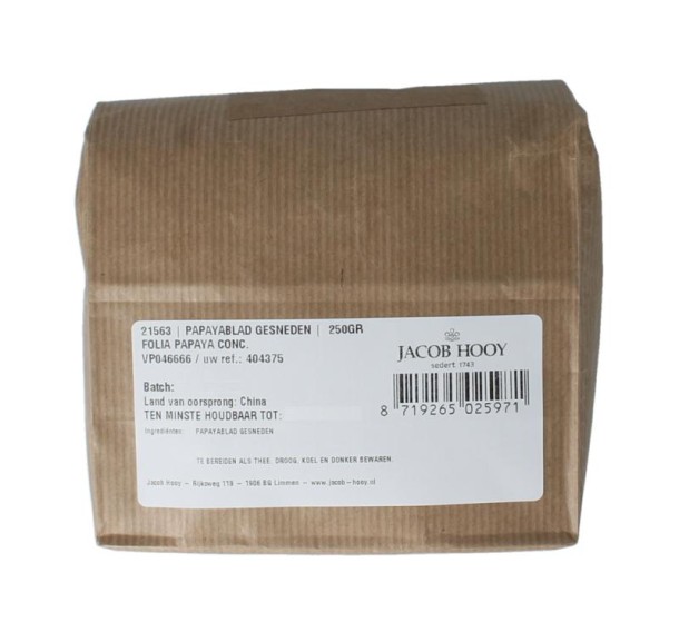 Jacob Hooy Papayablad gesneden (250 Gram)
