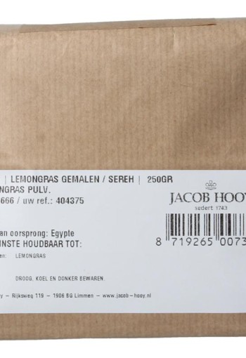 Jacob Hooy Lemongrass gemalen / sereh (250 Gram)