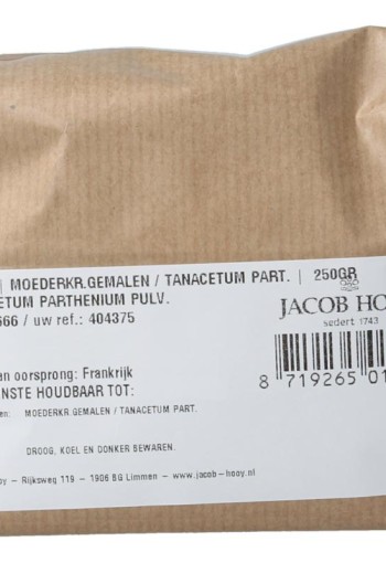Jacob Hooy Moederkruid gemalen/tanacetum parthenium (250 Gram)