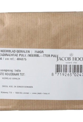 Jacob Hooy Neemblad gemalen (250 Gram)