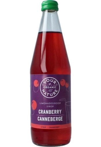 Your Organic Nat Limonadesiroop cranberry bio (500 Milliliter)