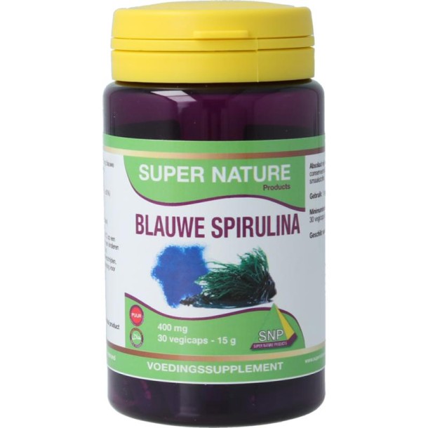 SNP Blauwe spirulina puur (30 Vegetarische capsules)