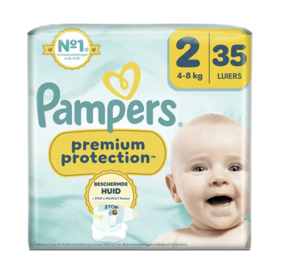 Pampers Premium Protection Luiers Maat 2 4-8 KG 35 Stuks