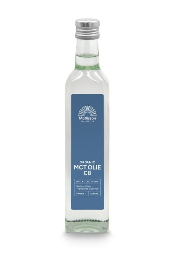 Mattisson MCT olie C8 - coconut pure - 99% caprylic acid bio (500 Milliliter)