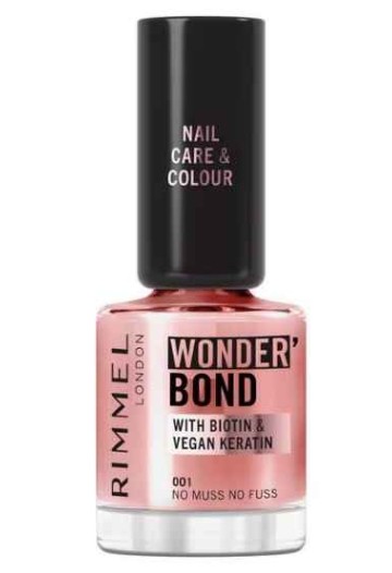 Rimmel London Wonder'Bond Care+Color Nagellak - Roze - 001 No Muss No Fuss